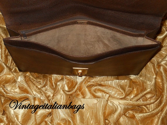 Genuine vintage Gucci briefcase - genuine leather - image 9