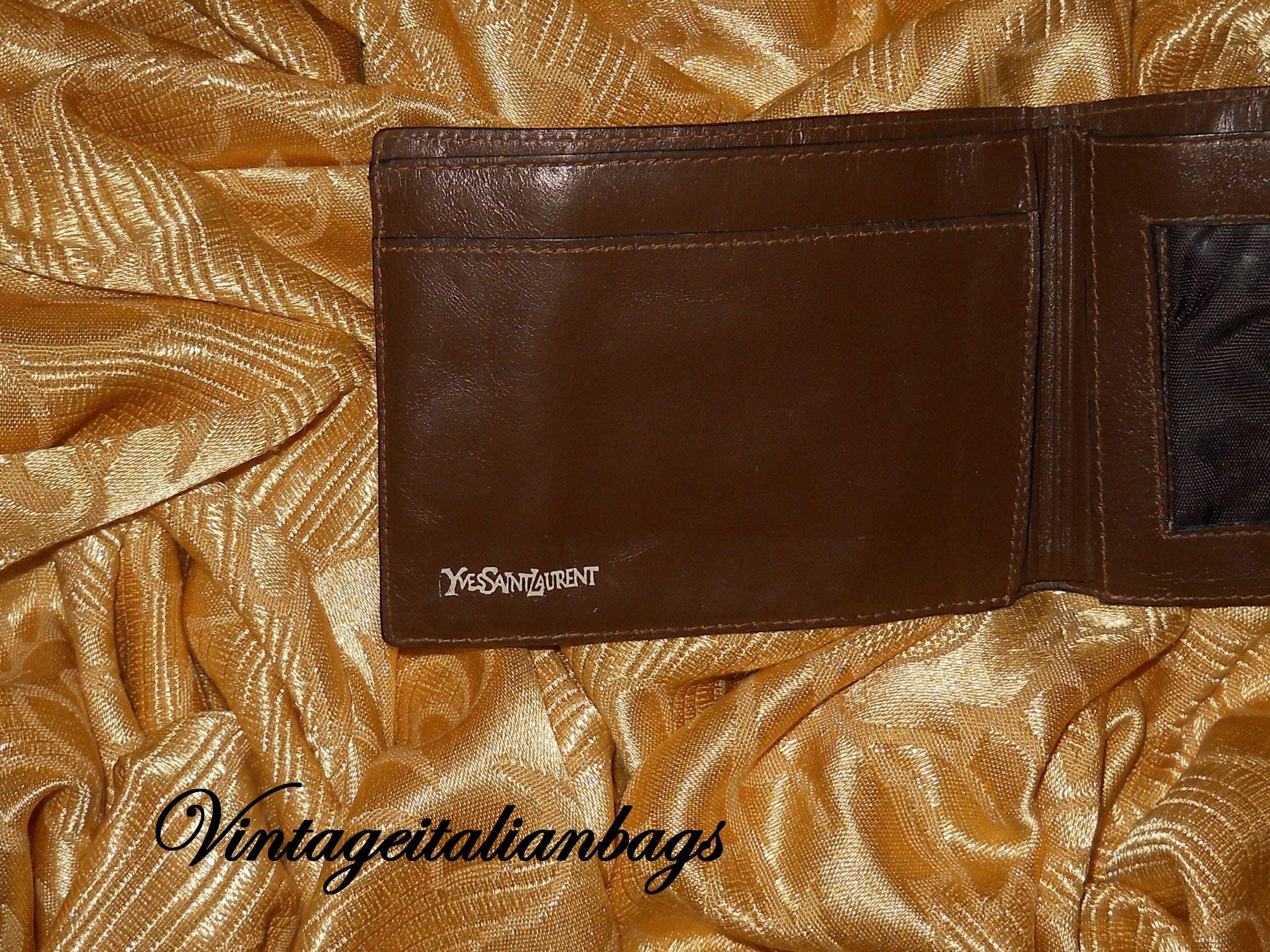 YVES SAINT LAURENT LEATHER WALLET – Society Of Vintage