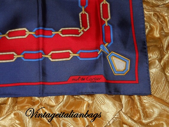 Genuine vintage Must de Cartier Paris scarf - all… - image 4