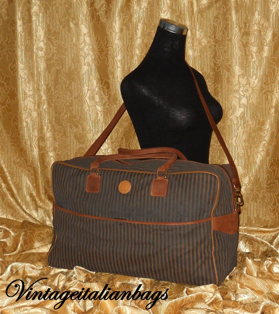 Genuine vintage Fendi suitcase - fabric and genui… - image 1