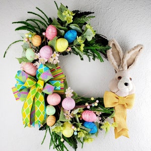 Easter Bunny Grapevine Wreath: Spring Front Door Decor