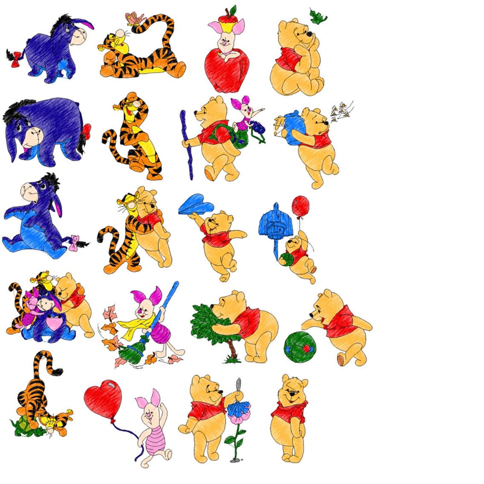 winnie the pooh pes embroidery machine designs