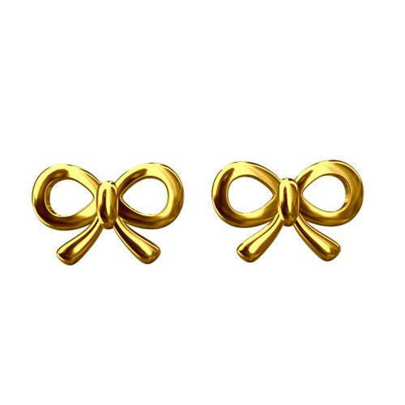 Earrings Bow Sterling Silver 925