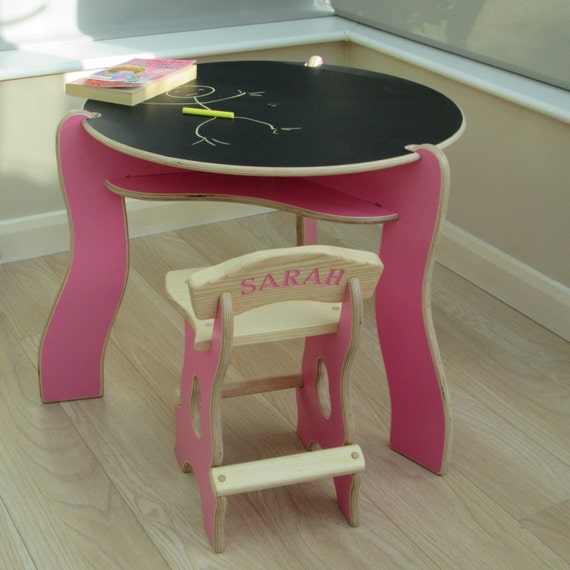 childrens table and chairs personalised