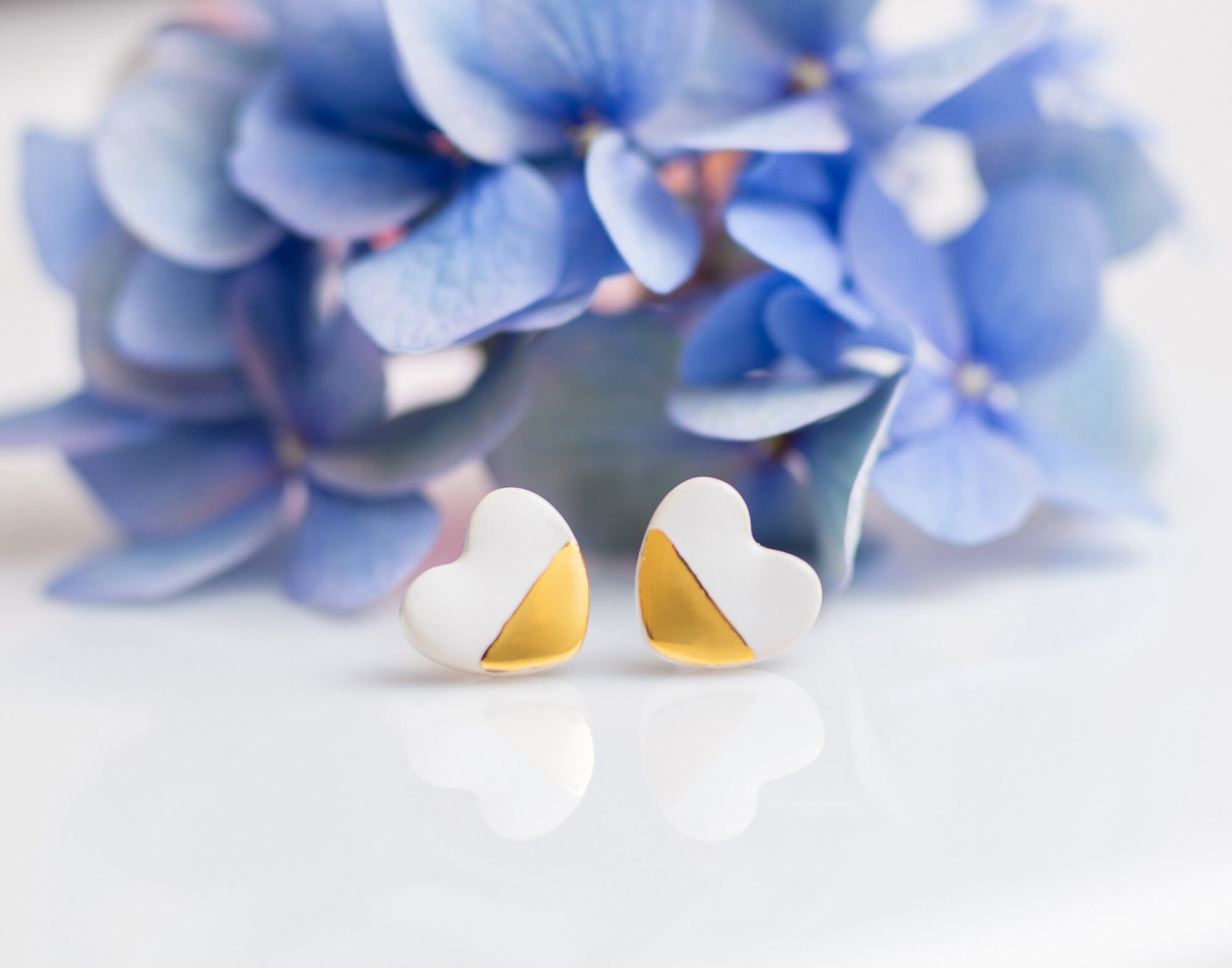 Dainty Gold Jewelry Set White Wedding Jewelry White and Gold Etsy