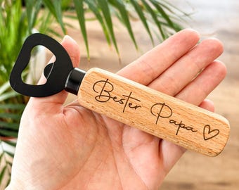 Bester Papa Flaschenöffner aus Holz - Geschenk - Vatertag - Weihnachtsgeschenk
