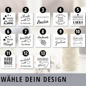 Personalisierte Labels mit Schrauben, Knick Labels, Kunstleder Labels personalisiert Set 10 100 Stück Bild 4