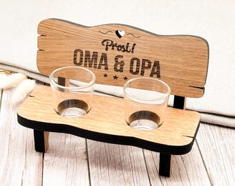 Schnapsbank Prost Oma und Opa Geschenk Großeltern Geburtstag Geschenkidee für Oma & Opa