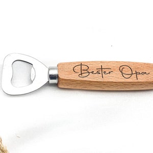 Bester Opa bottle opener made of wood "Beech" / gift dad / grandfather and dad gift / father's day