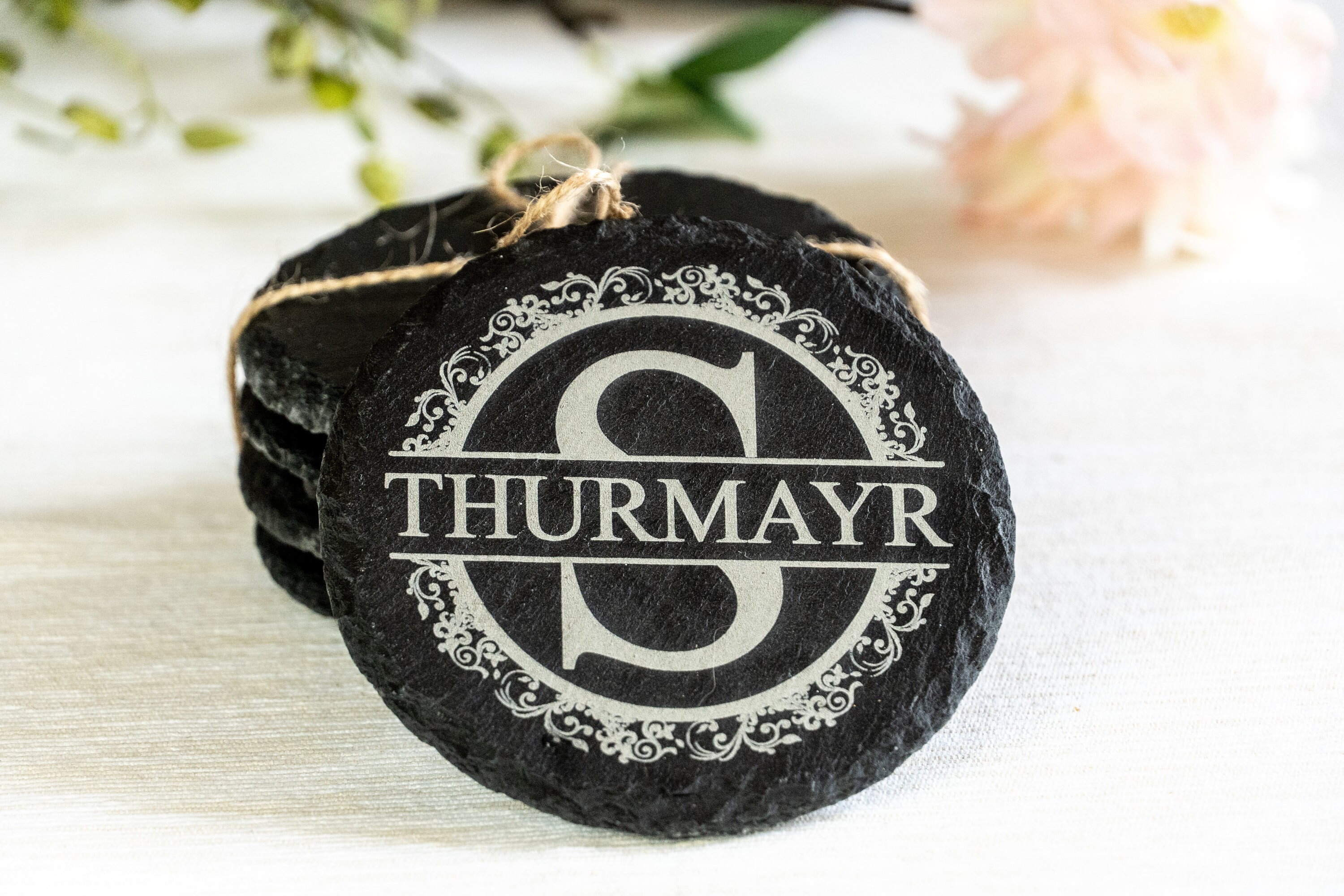 Personalized Bar Coasters Customized Slate Coasters Set of 4 Etsy