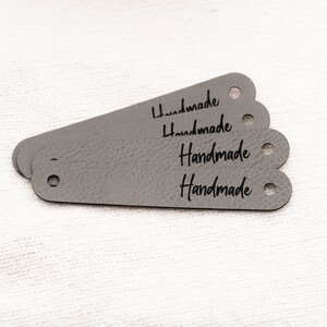 Handmade Label für Körbe aus Kunstleder