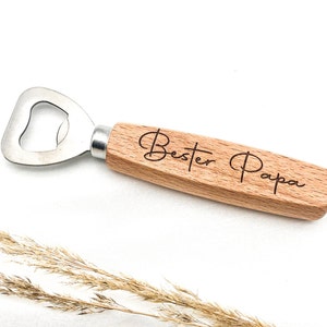Best Dad bottle opener made of wood "Beech" / gift dad / godfather gift / father's day