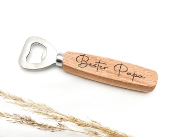 Best Dad bottle opener made of wood "Beech" / gift dad / godfather gift / father's day