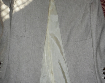 Valentino miss V skirt silk wool  suit Vintage 1980s made in Italy  sz 46/12