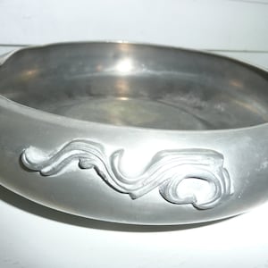 Antique 1930&#39;s Svenskt Tenn  D8 Pewter Art and Craft /Deco Dish