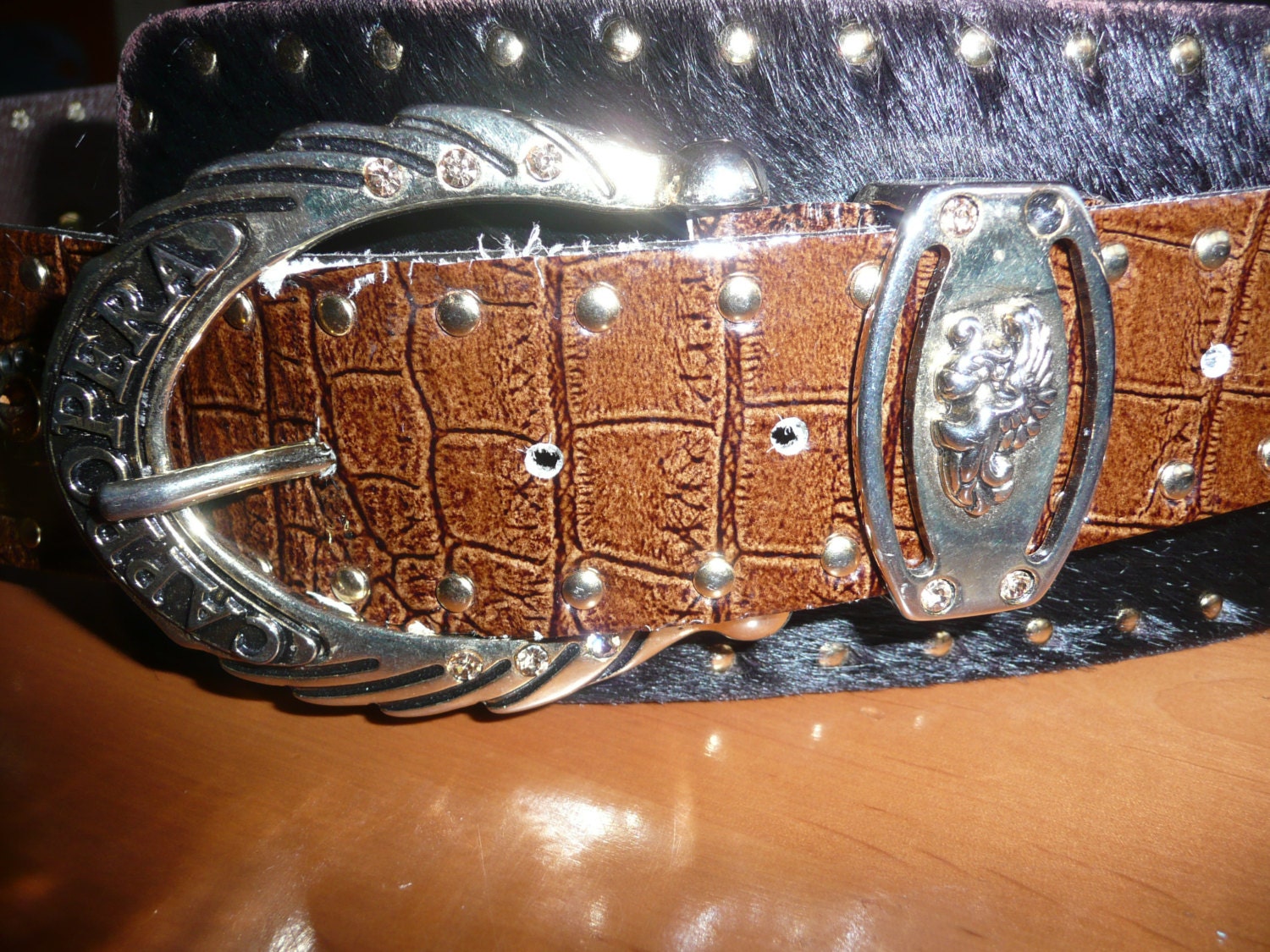 Vintage Cappopera Brown Leather Belt Size S Made in Italy - Etsy display picture 2