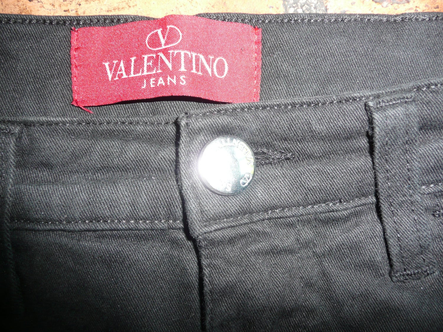 Women's 90s VALENTINO Fit Jeans Black Denim Pants -