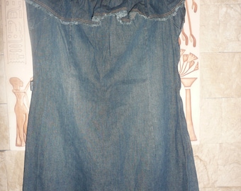 Vtg Moschino jeans denim dress mini dress  made in Itaky USA 8