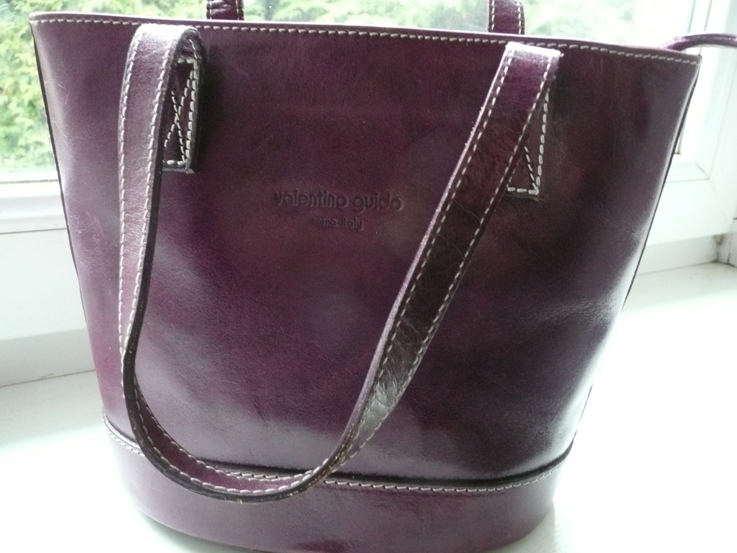 Valentino Guido Italy Leather Handbag Etsy Canada