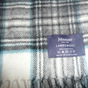 Johnstons Schal 100 % Lambwool Tartan Plaid Fringe in Schottland hergestellt