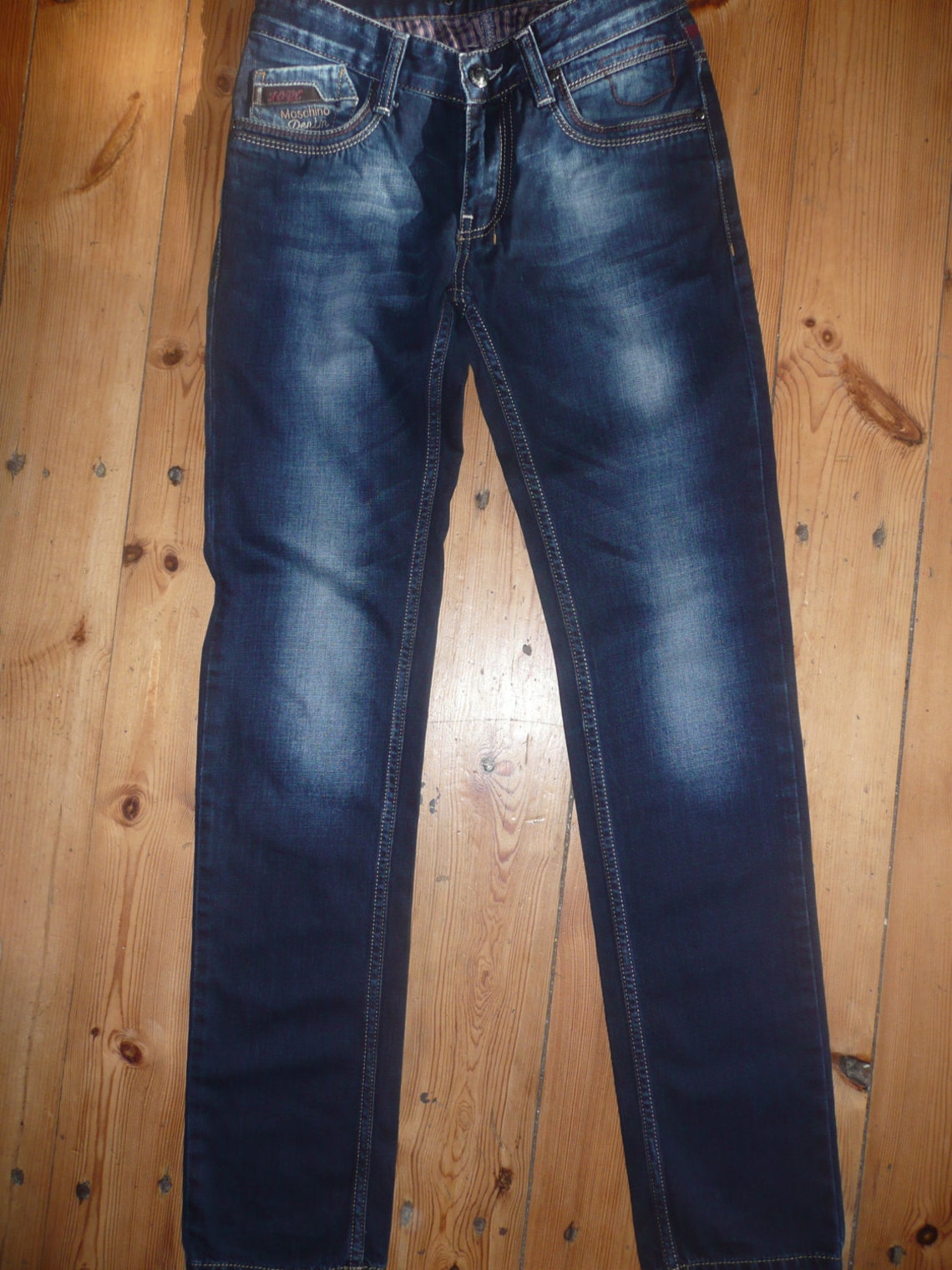 Love Moschino dark blue men's denim jeans 100% cotton pants trousers ...