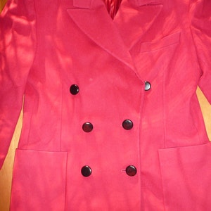 Escada Margaretha Ley Dark Red Wool angora silk Blazer Jacket sz 40 /42 Germania