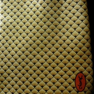 YSL Yves Saint Laurent Elaborate Works Sets Tie YSL logo Gold hand made