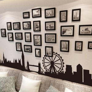 London Skyline Wand Aufkleber niedlichen Vinyl Aufkleber Kunst Europa Heimatstadt Wall Decals England-199