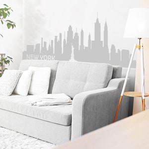 New York Skyline Wall Decal - Bedroom Wall Decal Decor - New York Wall Art- 194