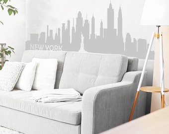 New York Skyline Wall Decal - Bedroom Wall Decal Decor - New York Wall Art- 194