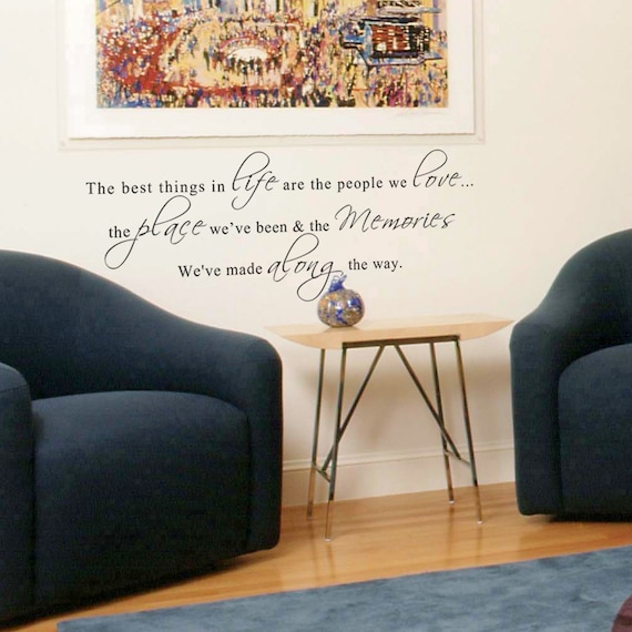 thumbnail image 2 of 'The Best Things In Life...' Vinyl Wall Quote Sticker - Removable Matte Finish By World Of Wall Art 2 of 5