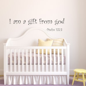 Ich bin ein Geschenk Gottes - Kinderzimmer Wand Aufkleber Baby Vinyl Zitate Bibel Vers religiöse Worte-007