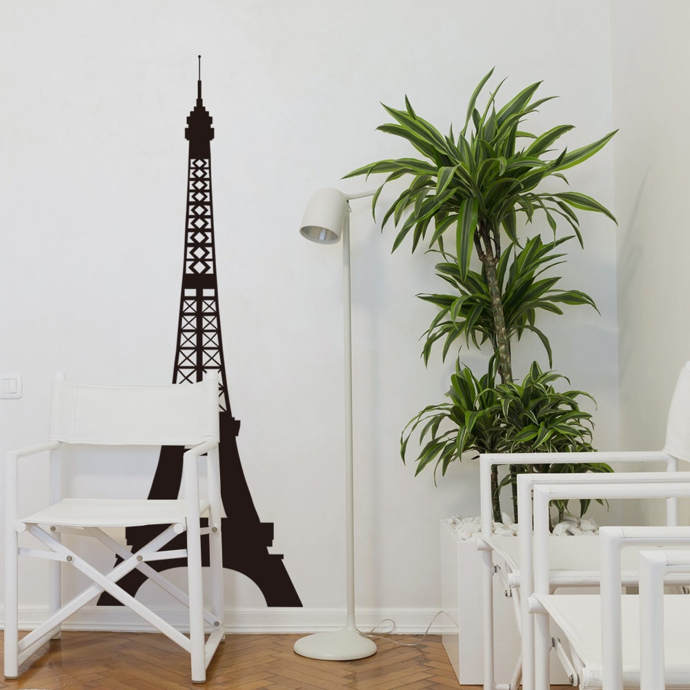 Wall Decal Sticker France Eiffel Tower Europe Paris City View Etsy