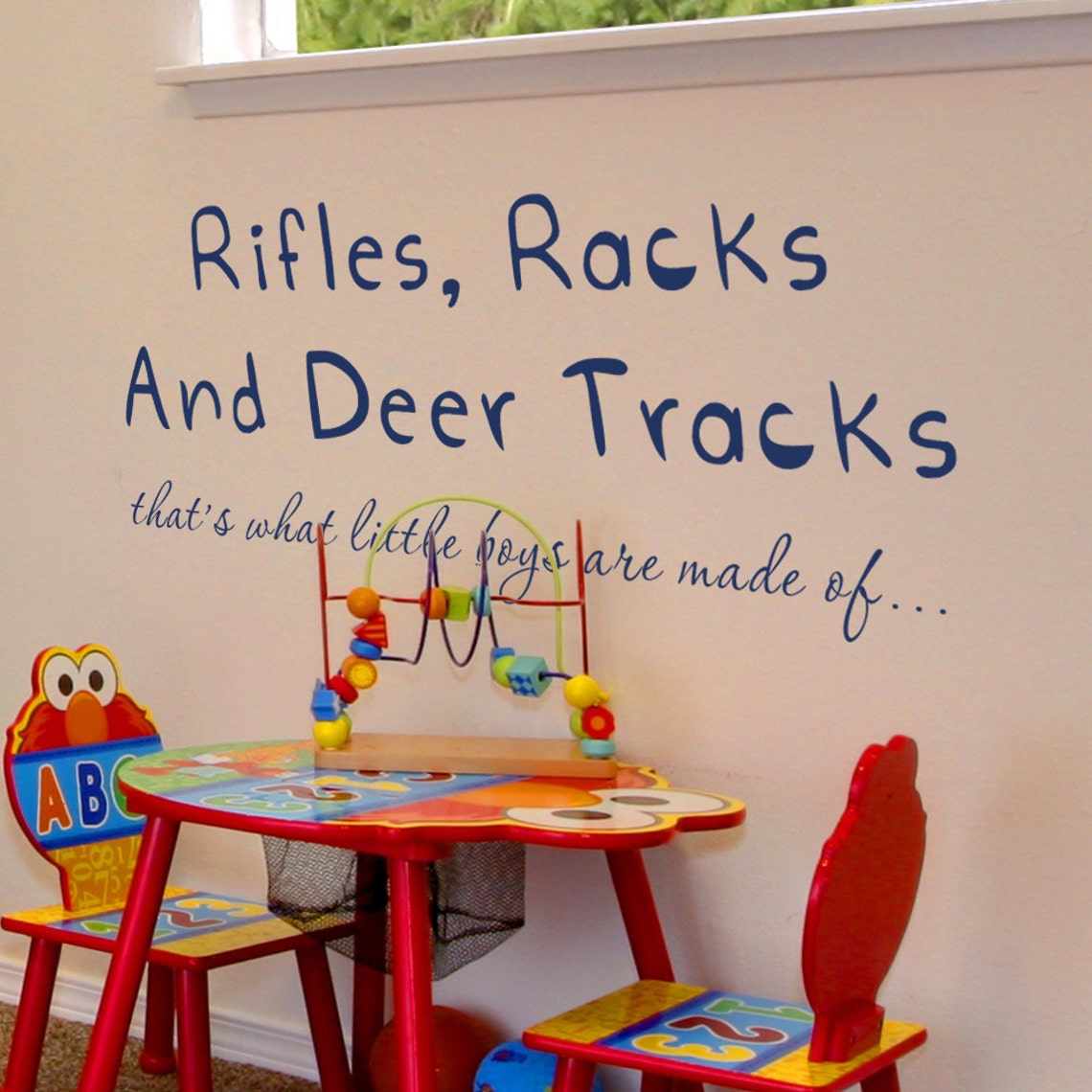 Rifles Racks and Deer Tracks Decal Boys Room Decal Kids - Etsy