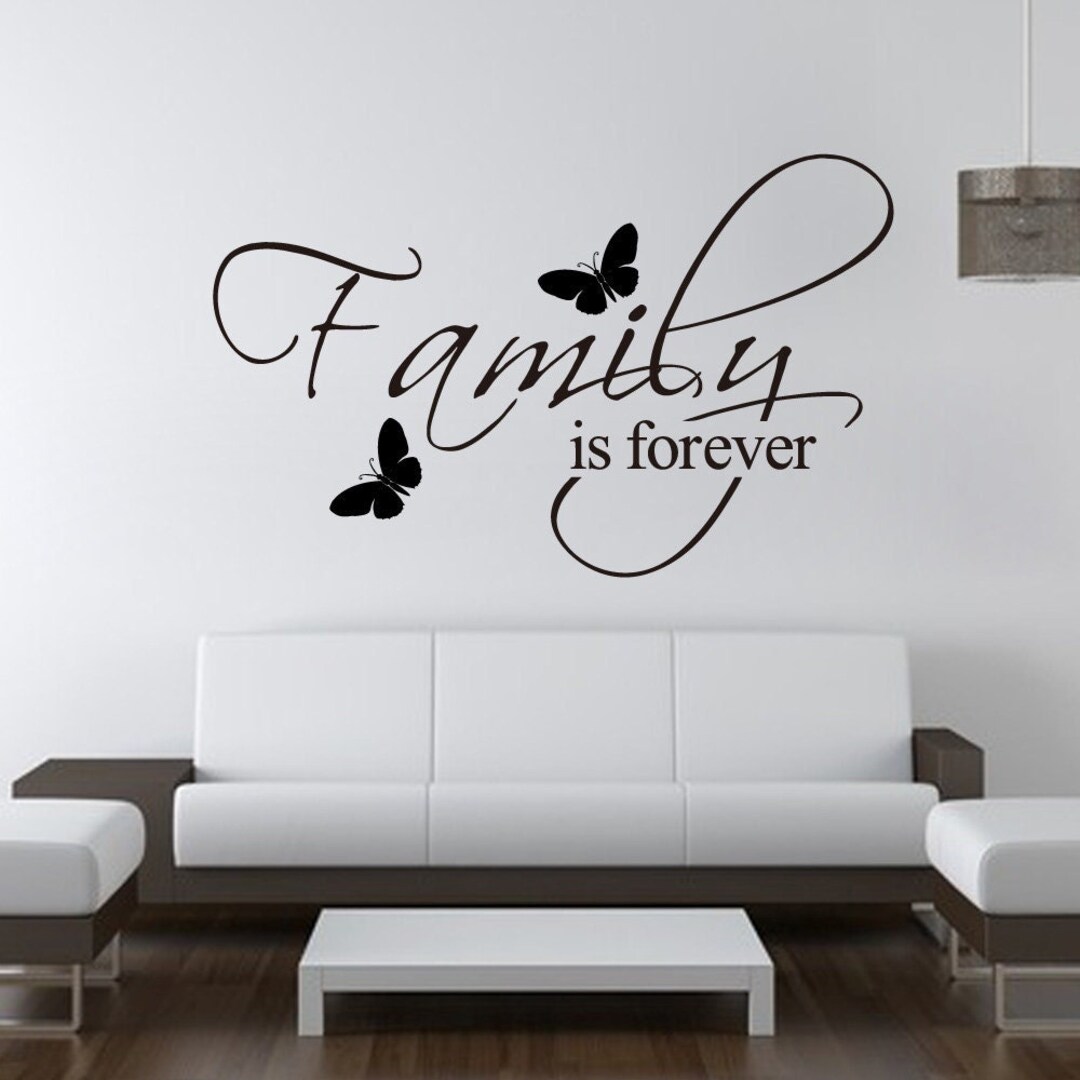 Family is Forever Family Wall Sticker Quote Vinyl Decal Transfer Art ...