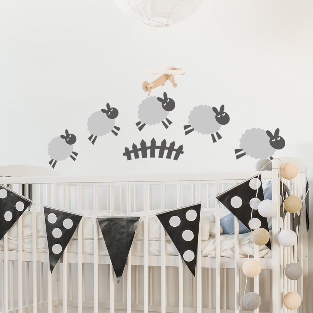Sheep Wall Decals Nursery Decalsanimal Decalscute Nursery Etsy