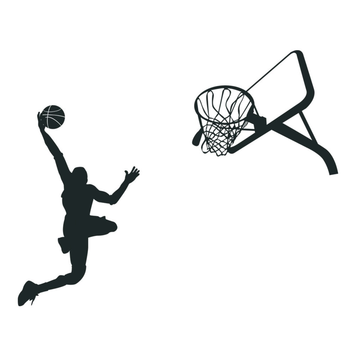 Basketball Player Decal Slam Dunk Decal Hoop Decal Vinyl Wall - Etsy