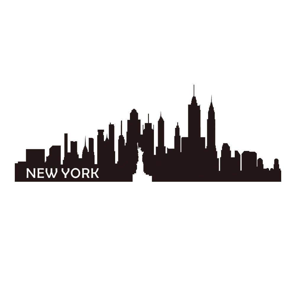Details about   New York City Skyline Wall Sticker Silhouette Vinyl Decor Art Decal Removable
