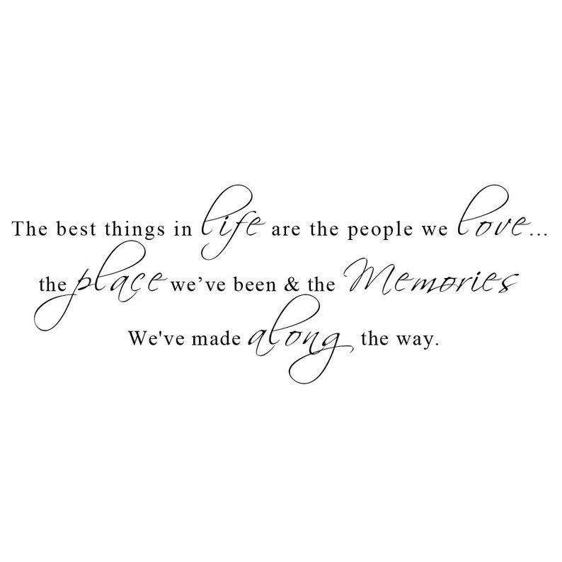 The Best Things in Life Vinyl Wall Quote Decal Wall Words Wall Etsy