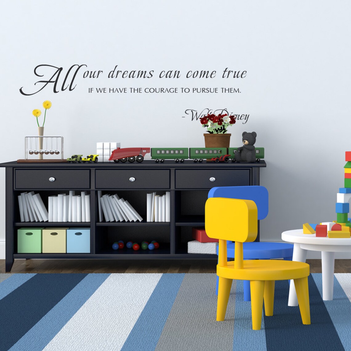 Inspirational Wall Quotes Walt Disney Sayings Child's Room Etsy