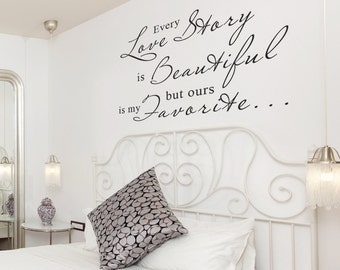 Love Story Wall Quotes Romantic Vinyl Words Bedroom Wall Decal Art Stickers - 005