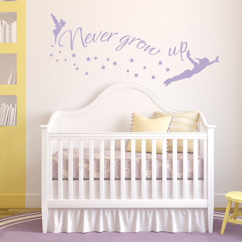 Peter Pan and Crew Never Grow up Wall Decals Mural Arts Etsy