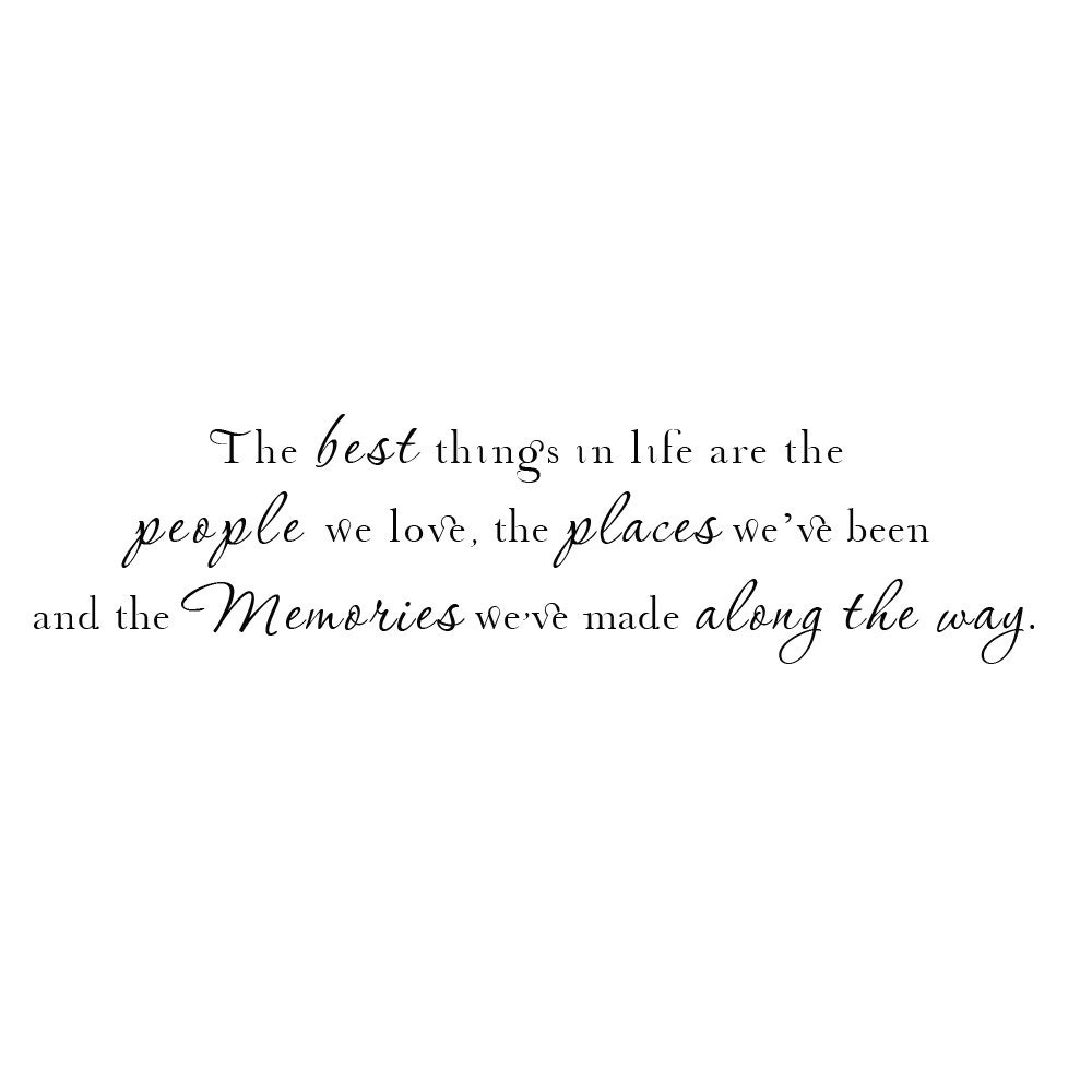 The BEST THNGS n Lfe Quote Wall Stcker | 58 X 15cm / 23 X 6 nches
