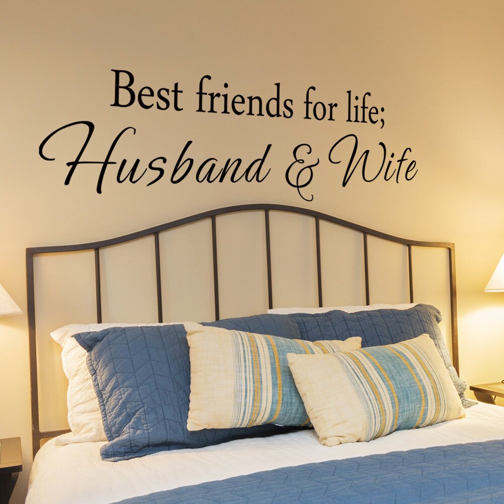 Best Friends for Life Husband and Wife Vinyl Bedroom Wall ...