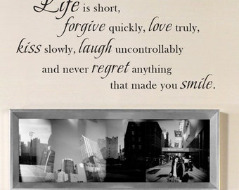 Life Wall Quotes Decal for Living room Bedroom Great Quotes Wall Lettering Wall Sticker- 091