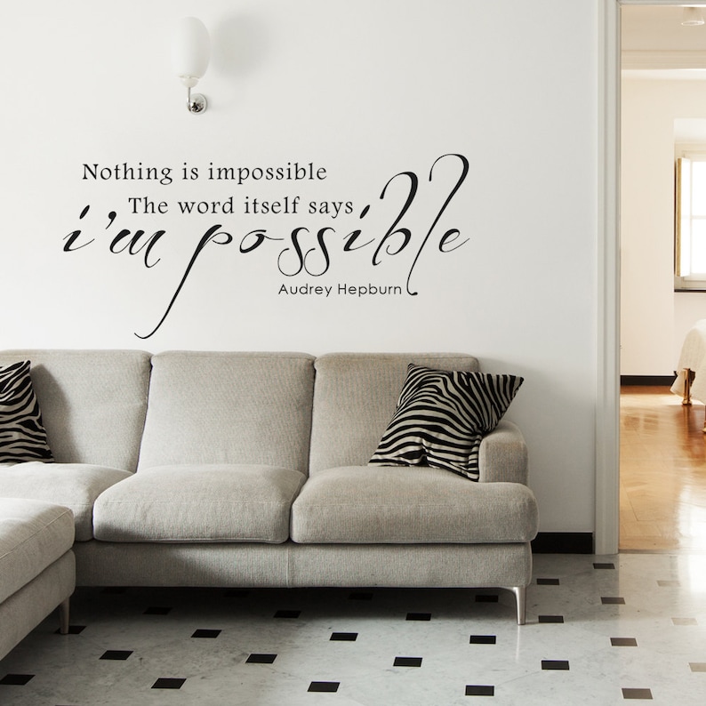Wall Decal Inspirational Vinyl Decal Quote Art Decor Living Etsy