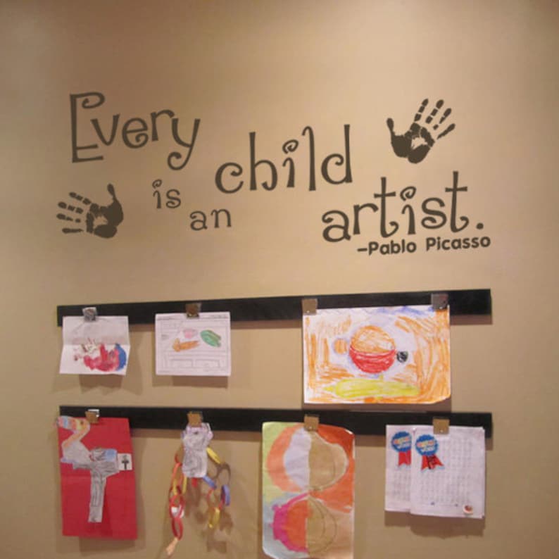 Every Child is an Artist Decal Children Artwork Display Etsy