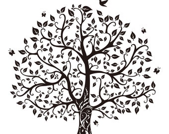 Large Tree Wall Decals Trees Decal Nursery Tree Wall Decals, Tree mural, Vinyl Wall Decal - 197