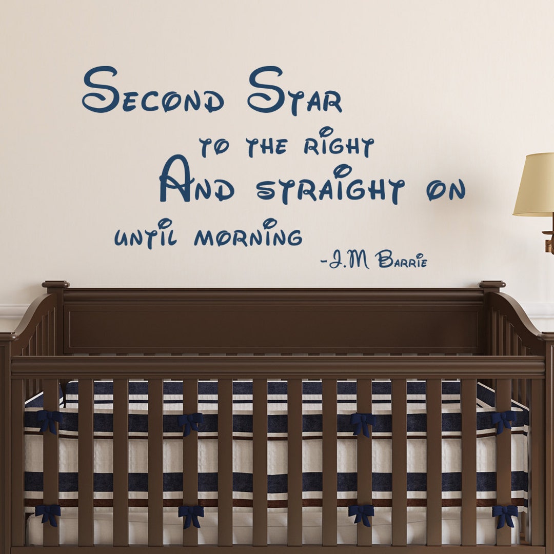 Second Star to the Right - Peter Pan Nursery Wall Decal Kids Vinyl Wall ...