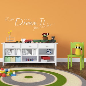 Dream It Do It Vinyl Wall Quotes Motywacyjne wersety ścienne Naklejki ścienne do pokoju dziecięcego Art Stickers- 010